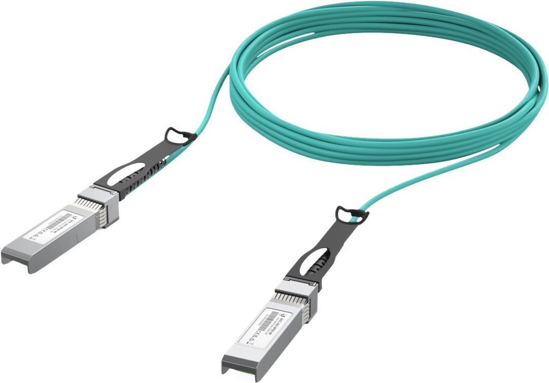 Ubiquiti – 10GBase-AOC direct attach cable – SFP+ zu SFP+ – 5 m – 3 mm – Glasfaser – Active Optical Cable (AOC) – Aquamarin