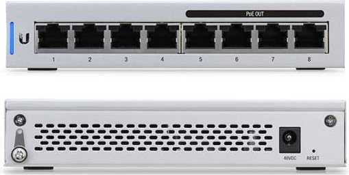 Ubiquiti UniFi Switch 8 – Managed PoE+ Gigabit Switch – 8 Gbit Ports – 4 PoE out (US-8-60W)