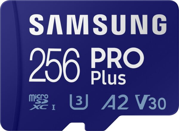 Kurzinfo: Samsung PRO Plus MB-MD256KB - Flash-Speicherkarte (microSDXC-an-SD-Adapter inbegriffen) - 256 GB - A2 / Video Class V30 / UHS-I U3 / Class10 - microSDXC UHS-I - Blau Gruppe Flash-Speicher Hersteller Samsung Hersteller Art. Nr. MB-MD256KB/WW Modell PRO Plus MB-MD256KB EAN/UPC 8806092505797 Produktbeschreibung: Samsung PRO Plus MB-MD256KB - Flash-Speicherkarte - 256 GB - microSDXC UHS-I Produkttyp Flash-Speicherkarte Formfaktor microSDXC UHS-I Speicherkarte Speicherkapazität 256 GB Geschwindigkeit A2 / Video Class V30 / UHS-I U3 / Class10 Farbe Blau Enthaltener Speicheradapter microSDXC-an-SD-Adapter Ausführliche Details Allgemein Produkttyp Flash-Speicherkarte Speicherkapazität 256 GB Farbe Blau Speicher Geschwindigkeitsklasse A2 / Video Class V30 / UHS-I U3 / Class10 Lesegeschwindigkeit Bis zu 160 MB/s Schreibgeschwindigkeit Bis zu 120 MB/s Formfaktor microSDXC UHS-I Speicherkarte Besonderheiten Mit Magnetschutz