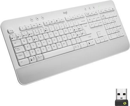 Kurzinfo: Logitech Signature K650 - Tastatur - kabellos - Bluetooth 5.1 - QWERTY - Spanisch - Off-White Gruppe Tastaturen Hersteller Logitech Hersteller Art. Nr. 920-010971 Modell Signature K650 EAN/UPC 5099206105720 Produktbeschreibung: Logitech Signature K650 - Tastatur - QWERTY - Spanisch - Off-White Gerätetyp Tastatur Schnittstelle Bluetooth 5.1 Kabelloser Empfänger Logitech Logi Bolt USB-Receiver Anschlusstechnik Kabellos Lokalisierung und Layout QWERTY Spanisch Tastaturkurzbefehl-Funktion Stummtaste