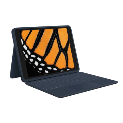 Logitech Rugged Combo 3 Touch – Tastatur-Schutzcase mit Trackpad für iPad (7., 8. und 9. Generation), Education Version