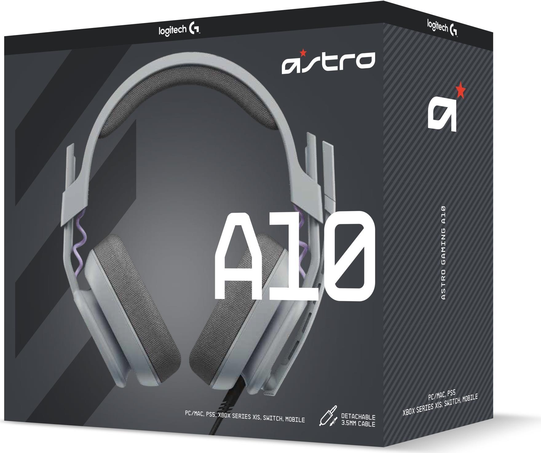 Logitech ASTRO Gaming A10 Gen 2 – Headset – ohrumschließend – kabelgebunden – 3,5 mm Stecker – Grau (939-002071)