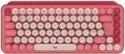 Logitech POP Keys – Tastatur – kabellos – USB, Bluetooth LE, Bluetooth 5.1 – QWERTY – Englisch – Tastenschalter: Brown Tactile – Heartbreaker