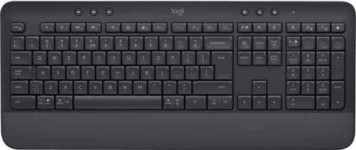 Kurzinfo: Logitech Signature K650 - Tastatur - kabellos - Bluetooth 5.1 - QWERTZ - Ungarisch - Graphite Gruppe Tastaturen Hersteller Logitech Hersteller Art. Nr. 920-010949 Modell Signature K650 EAN/UPC 5099206105645 Produktbeschreibung: Logitech Signature K650 - Tastatur - QWERTZ - Ungarisch - Graphite Gerätetyp Tastatur Schnittstelle Bluetooth 5.1 Kabelloser Empfänger Logitech Logi Bolt USB-Receiver Anschlusstechnik Kabellos Lokalisierung und Layout QWERTZ Ungarisch Tastaturkurzbefehl-Funktion Multimedia