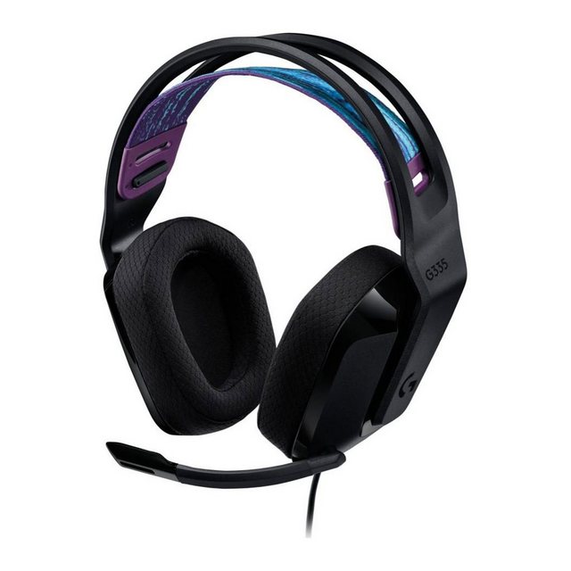 Logitech G335 Headset (Audio wiedergeben, Weiches, elastisches Kopfband)