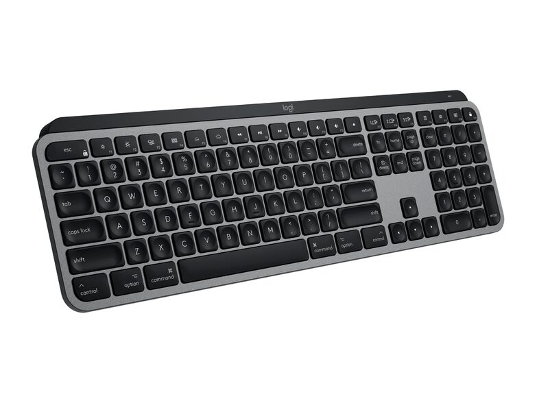 Logitech MX Keys for Mac, kabellose Tastatur, Bluetooth, beleuchtet, grau