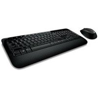 Microsoft Wireless Desktop 2000 Funk Tastatur, Maus-Set Schweiz, QWERTZ, Windows® Schwarz Spritzwassergeschützt,