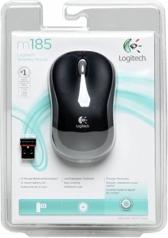 Logitech Logitech Wireless Mouse M185 schwarz / grau  Einfach zu bedienende