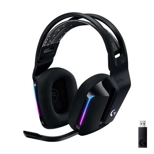 Logitech G733 Kabelloses LIGHTSPEED RGB Gaming-Headset Bluetooth SchwarzProdukthighlightsDie kabellose LIGHTSPEED Technologie bietet 29 Stunden und mehr Akkulaufzeit und kabellose Freiheit mit einer Reichweite von bis zu 20 MeternÜber 16