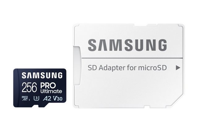 Samsung Pro Ultimate MicroSD Speicherkarte (256 GB, 200 MB/s Lesegeschwindigkeit, mit SD-Adapter)