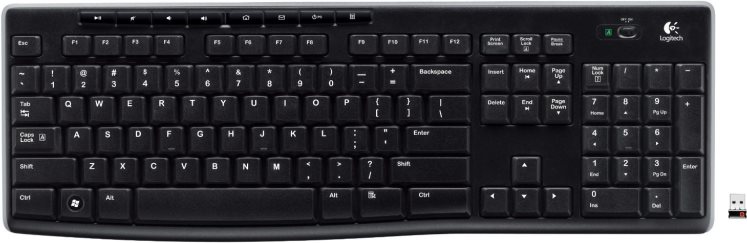 Kurzinfo: Logitech Wireless Keyboard K270 - Tastatur - drahtlos - 2.4 GHz - Schweizer Gruppe Tastaturen Hersteller Logitech Hersteller Art. Nr. 920-003743 EAN/UPC 5099206032897 Produktbeschreibung: Logitech Wireless Keyboard K270 - Tastatur - Schweizer Gerätetyp Tastatur - drahtlos Schnittstelle 2.4 GHz Kabelloser Empfänger Kabelloser Empfänger (USB) Layout Schweizer Anzahl Hotkeys 8 Tastaturkurzbefehl-Funktion Browsen im Internet