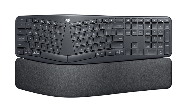 Logitech Ergo K860 – Volle Größe (100%) – RF Wireless + Bluetooth – QWERTZ – Graphit