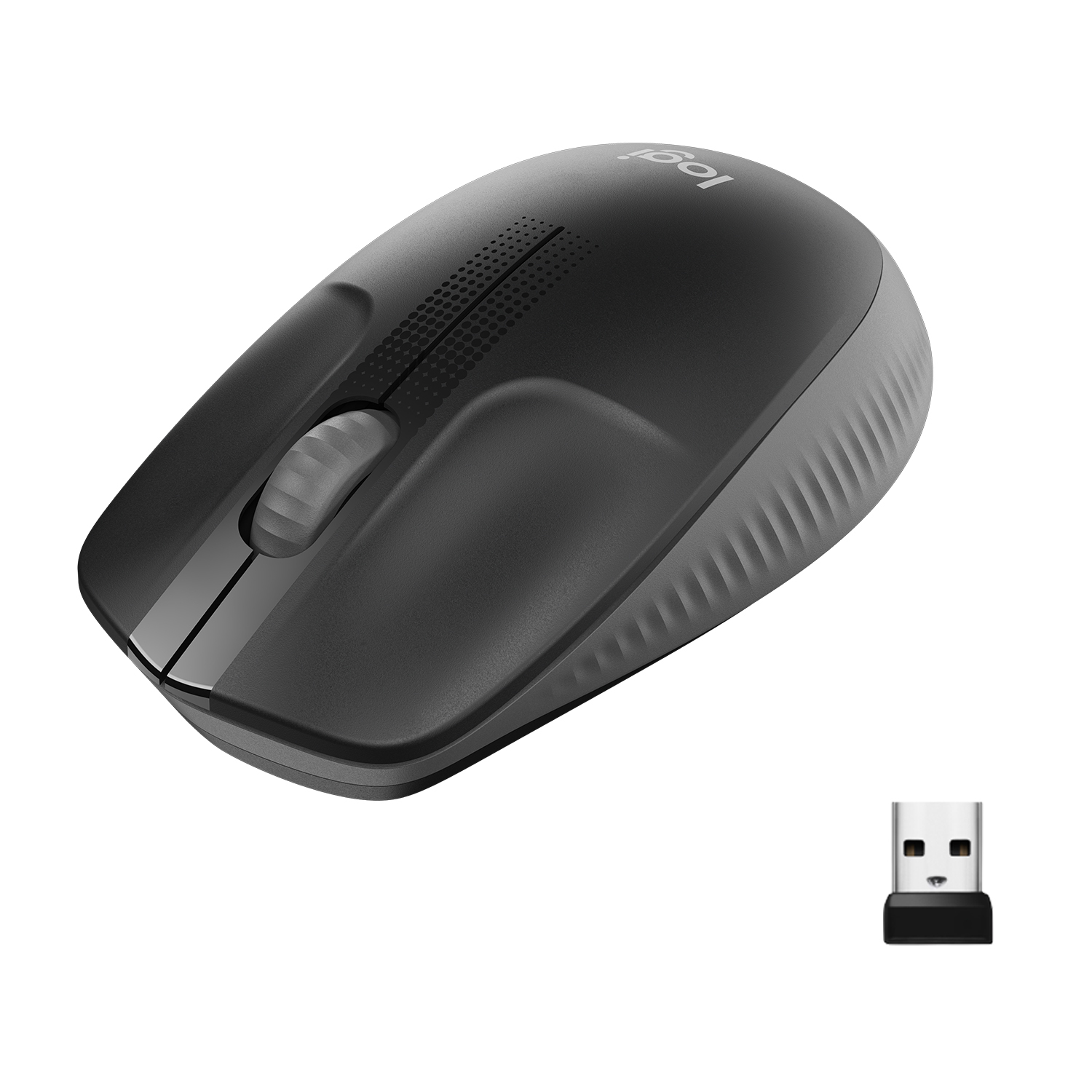 Logitech M190 – Beidhändig – Optisch – RF Wireless – 1000 DPI – Anthrazit