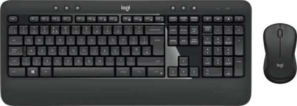 Kurzinfo: Logitech MK540 Advanced - Tastatur-und-Maus-Set - kabellos - 2.4 GHz - Hebräisch - Dunkelgrau Gruppe Tastaturen Hersteller Logitech Hersteller Art. Nr. 920-008689 Modell MK540 Advanced EAN/UPC 5099206077508 Produktbeschreibung: Logitech MK540 Advanced - Tastatur-und-Maus-Set - Hebräisch - Dunkelgrau Gerätetyp Tastatur-und-Maus-Set - kabellos Schnittstelle 2.4 GHz Kabelloser Empfänger Logitech Unifying-Empfänger Eingabegerät Tastatur Layout Hebräisch Tastenanzahl 107 Anzahl Hotkeys 6 Schutz Spritzwasserbeständig Numerische Tastatur Ja Zeigegerät Maus - kabellos - optisch - rechts- und linkshändig Anzahl Tasten 3 Farbe Dunkelgrau Ausführliche Details Allgemein Gerätetyp Tastatur-und-Maus-Set - kabellos Schnittstelle 2.4 GHz Max. Betriebsabstand Bis zu 10 m Kabelloser Empfänger Logitech Unifying-Empfänger Abmessungen (B x T x H)/Gewicht Tastatur: 45.73 cm x 19.35 cm x 2.4 cm / 805 g Maus: 6.18 cm x 11.15 cm x 3.92 cm / 73.5 g Eingabegerät Typ Tastatur Tastenanzahl 107 Anzahl Hotkeys