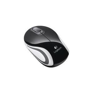 Logitech Mini Maus drahtlos 2,4 GHz kabelloser Empfänger (USB) Schwarz (910-002736)