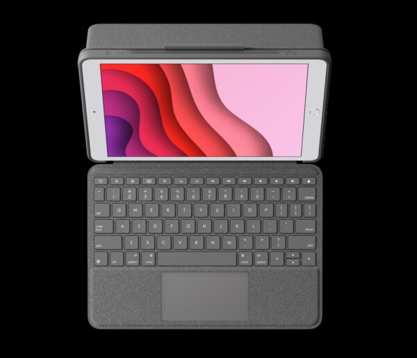 Kurzinfo: Logitech Combo Touch - Tastatur und Foliohülle - mit Trackpad - hintergrundbeleuchtet - Apple Smart connector - AZERTY - Französisch - Graphite - für Apple 10.5 iPad Air (3. Generation)