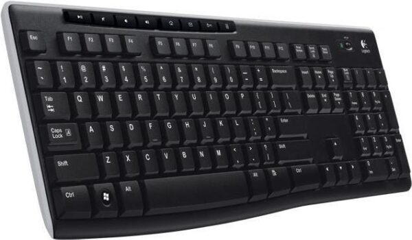 Beschreibung Logitech K270 QWERTY US Layout - RF Wireless - PC/server - Haus - 2.4 GHz - 10 m - USB (920-003738) Hauptmerkmale Tastatur Anschluss RF Wireless Zweck PC/server Empfohlene Benutzung Haus Tastatur Formfaktor Standard Tastatur-Stil gerade Auslauf-resistente Tastatur Ja Anpassbare Tastaturhöhe Ja Full-size Tastatur Ja Maus Maus eingeschlossen Nein Konnektivität Frequenzband 2.4 GHz Wireless Reichweite 10 m Anzahl USB 2.0 Anschlüsse 1 Receiver Kabelloser Receiver-Anschluss USB Vereinigender Receiver Ja Technische Details Produktfarbe Schwarz Schutzfunktion Water resistant Intelligentes