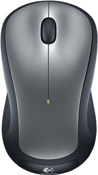 Logitech M310 – Maus – Laser – 3 Tasten – drahtlos – 2.4 GHz – kabelloser Empfänger (USB) – Silber