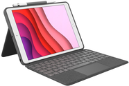 Logitech Combo Touch – Tastatur und Foliohülle – mit Trackpad – hintergrundbeleuchtet – Apple Smart connector – QWERTY – Spanisch – Graphite – für Apple 10.2  iPad (7. Generation)