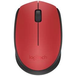 Logitech M171 Maus Funk Optisch Rot, Schwarz 3 Tasten 1000 dpi