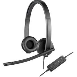 Logitech H570e Computer On Ear Headset kabelgebunden Stereo Schwarz Mikrofon-Rauschunterdrückung, Noise Cancelling