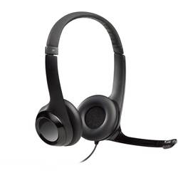 Logitech H390 Computer On Ear Headset kabelgebunden Stereo Schwarz Mikrofon-Rauschunterdrückung, Noise Cancelling