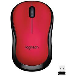 Logitech M220 Silent Maus Funk Optisch Rot 3 Tasten 1000 dpi