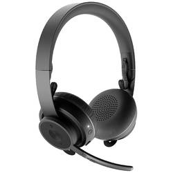 Logitech Zone Wireless Computer On Ear Headset Funk, Bluetooth® Stereo Schwarz Mikrofon-Rauschunterdrückung, Noise