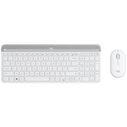 Logitech MK470 Kabellos Tastatur, Maus-Set Schweiz, QWERTZ Weiß