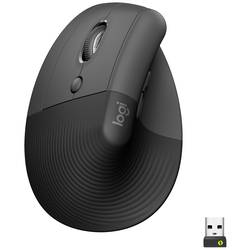 Logitech Lift Left Vertical Ergonomic Mouse Ergonomische Maus Bluetooth®, Funk Optisch Graphite 6 Tasten 4000 dpi