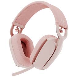 Logitech ZONE VIBE 100 Over Ear Headset Bluetooth® Stereo Rose Mikrofon-Rauschunterdrückung, Noise Cancelling