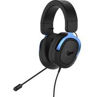 Asus TUF H3 Gaming Over Ear Headset kabelgebunden 7.1 Surround Schwarz, Blau