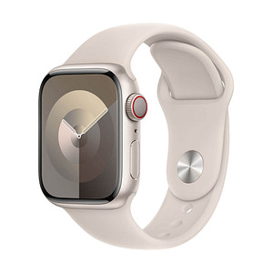 Die Apple Watch Series 9 41 mm Aluminium (GPS+Cellular) Sportarmband S/M  polarstern – digitale Freuden für einen smarten AlltagBehalten Sie mit der Apple Watch Series 9 41 mm Aluminium (GPS+Cellular) Sportarmband S/M  polarstern stets alles im Blick: Gesundheitswerte wie Herzschlag