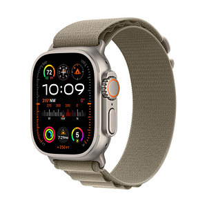 Die Apple Watch Ultra 2 49 mm (GPS + Cellular) Alpine Loop Medium  olivgrün – praktisches AccessoireGesünder