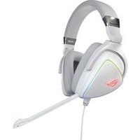 Asus ROG Delta Gaming Over Ear Headset kabelgebunden Stereo Weiß Mikrofon-Rauschunterdrückung Lautstärkeregelung,