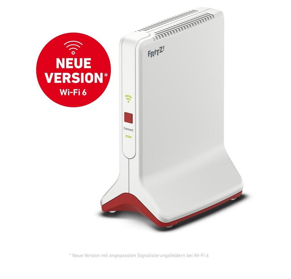 AVM FRITZ!Repeater 6000 WLAN-Repeater, 5 GHz (2 x bis zu 2.400 MBit/s), 2,4 GHz (bis zu 1.200 MBit/s)