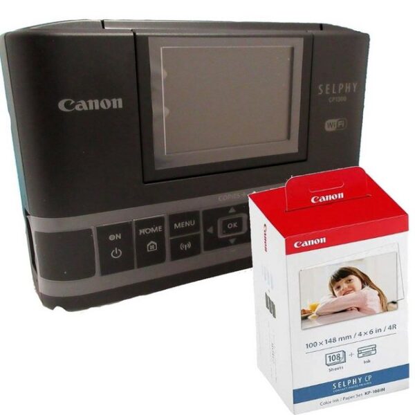 Canon SELPHY CP1300 Photo Drucker Schwarz Verbinde Mobilgeräte über die Canon Print App