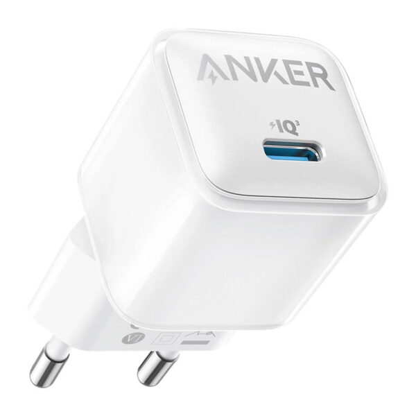 Lass dein Smartphone mit dem Anker 512 Charger 20 W zu Höchstleistungen auflaufen. Dieses Netzteil in Arctic White ist superkompakt und ideal für iPhone