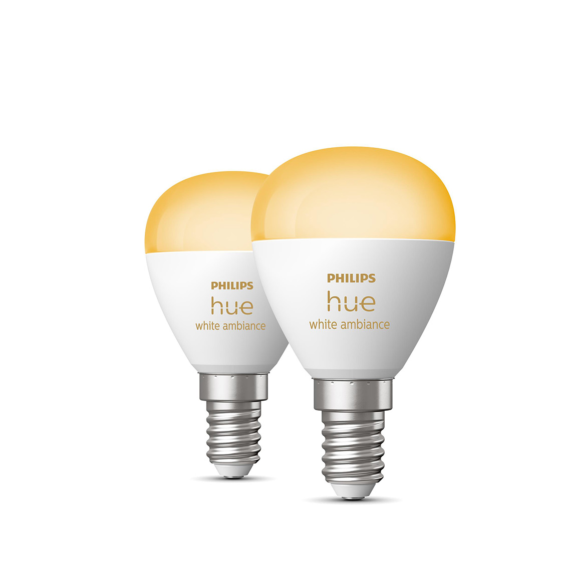 Philips Hue White & Color Ambiance Luster LED Lampe E14 2er-Set – Weiß