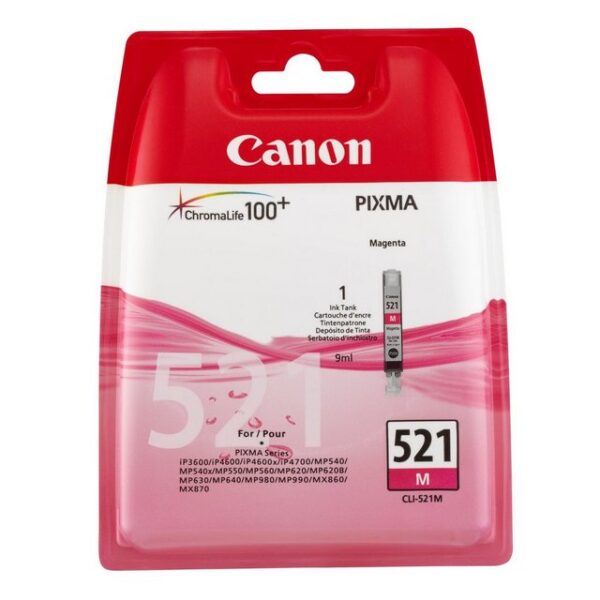 Dieser 9 ml fassende Magenta Tintentank wird zum Druck von Dokumenten und Fotos verwendet. In Kombination mit Canon Fotopapier sind deine Fotos dank dem ChromaLife100+