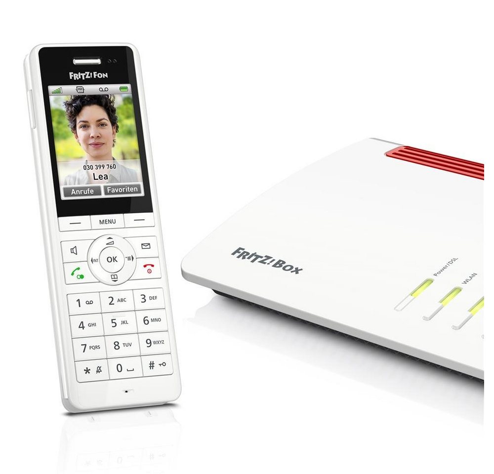 AVM FRITZ!Fon X6 DECT-Telefon (Smart Home Steuerung, beleuchtete Tastatur, weiß)