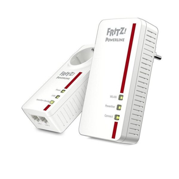 FRITZ!Powerline 1260E WLAN Set macht aus jeder Steckdose einen schnellen und sicheren Gigabit-Netzwerkanschluss. Mit Gigabit-Powerline von bis zu 1.200 MBit/s und neuester 2x2 MIMO-Technologie werden deutlich robustere Verbindungen