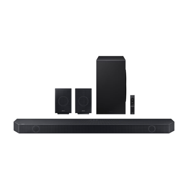 Die Vorteile des Samsung HW-Q995GC/ZG 11.1.4-Kanal Dolby Atmos Home Entertainment Sound-System im Überblick:   11.1.4-Kanal-Surround-Sound Atemberaubendes Heimkino für zu Hause 3D-Sound dank kabellosem Dolby Atmos und DTS:X Raumoptimierter Sound durch SpaceFit Sound Pro Abstimmung von TV-Lautsprechern und Soundbar mit Q-Symphony Integrierter Sprachassistant Alexa Vielzahl von Erlebnis- und Komfortfeatures