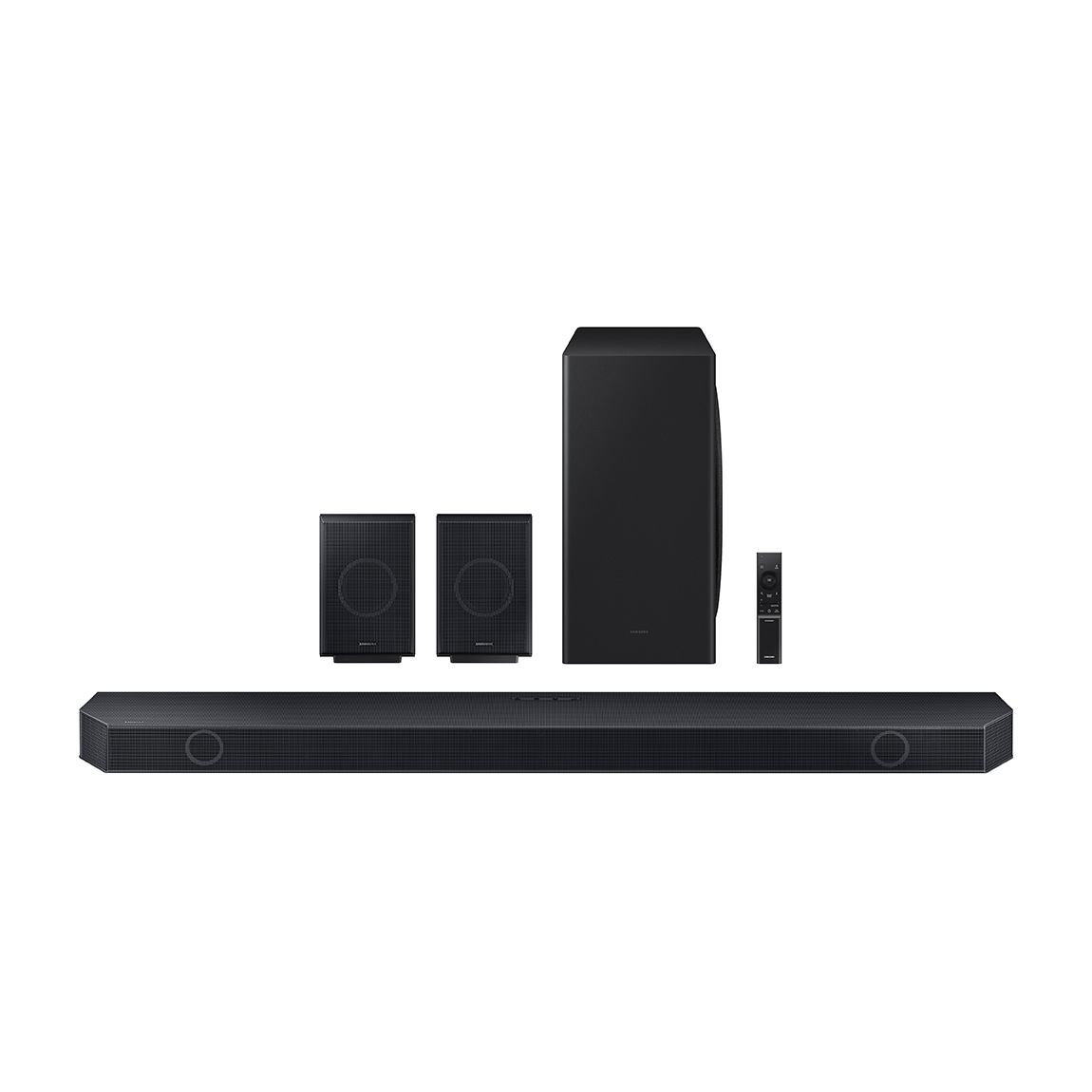 Die Vorteile des Samsung HW-Q935GC/ZG 9.1.4-Kanal Dolby Atmos Home Entertainment Sound-System im Überblick:   9.1.4-Kanal-Surround-Sound Heimkino für zu Hause mit 2.0.2-Kanal Rücklautsprechern 3D-Sound dank kabellosem Dolby Atmos und DTS:X Raumoptimierter Sound durch SpaceFit Sound Pro Abstimmung von TV-Lautsprechern und Soundbar mit Q-Symphony Integrierter Sprachassistent Alexa Vielzahl von Erlebnis- und Komfortfeatures