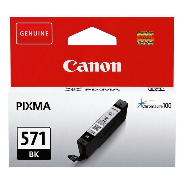 Canon CLI-571 BK Tintenpatrone (Original Druckerpatrone, schwarz)