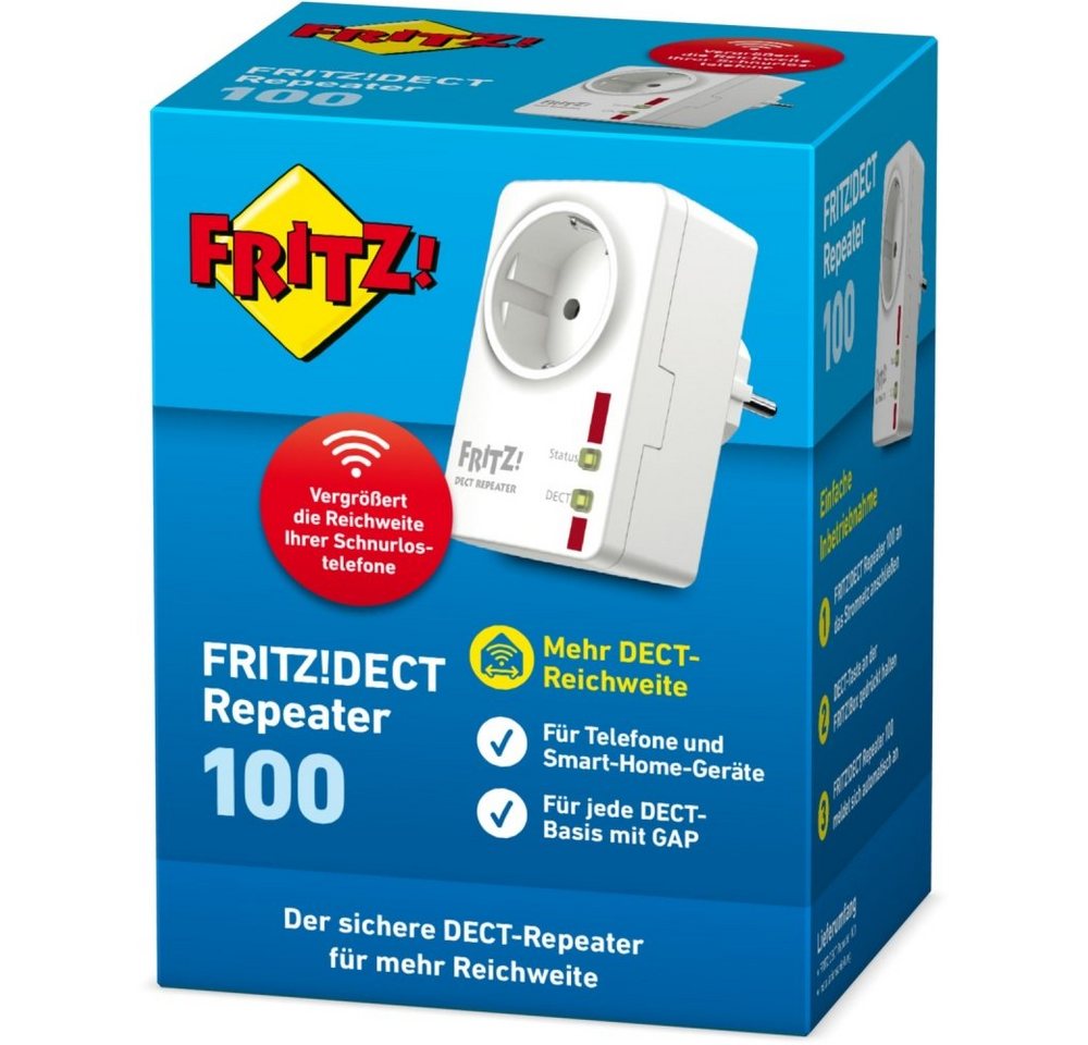 AVM FRITZ!DECT Repeater 100 – DECT Repeater – weiß WLAN-Repeater