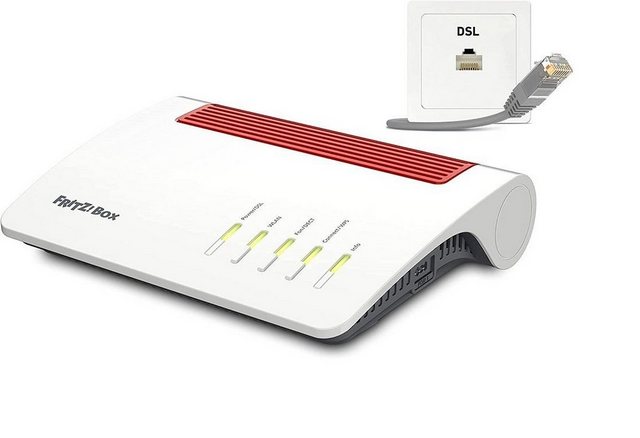 AVM FRITZ!Box 7590 AX VDSL/ADSL Wi-Fi 6 WLAN-Mesh-Rou­ter 3600 Mbit/s DSL-Router, 2,4GHz/5GHz