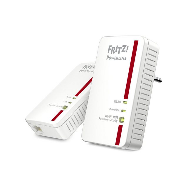 FRITZ!PowerlineFRITZ!Powerline 1240E WLAN SetJede Steckdose wird zum Internet- und NetzwerkanschlussVernetzt PC/TV/Spielekonsole/MediaplayerWLAN N-Access PointWLAN-Repeater-FunktionSofort einsatzbereit (Plug&