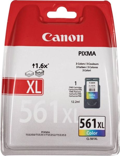 Canon Tintenpatrone CL-561XL Original Cyan, Magenta, Gelb 3730C001 Druckerpatrone