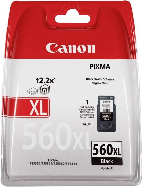 Canon Tintenpatrone PG-560XL Original Schwarz 3712C001 Druckerpatrone